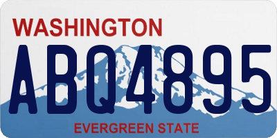 WA license plate ABQ4895