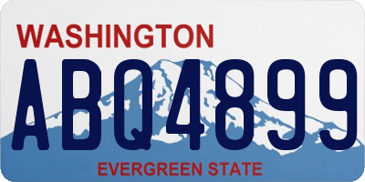 WA license plate ABQ4899