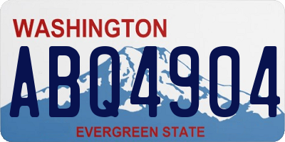 WA license plate ABQ4904
