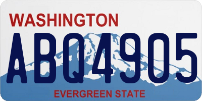 WA license plate ABQ4905