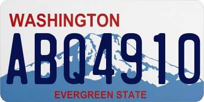 WA license plate ABQ4910