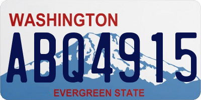 WA license plate ABQ4915