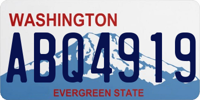 WA license plate ABQ4919