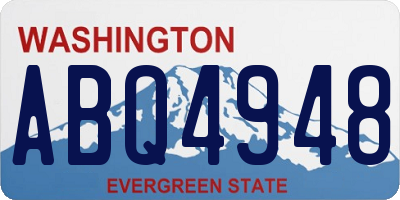 WA license plate ABQ4948