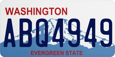 WA license plate ABQ4949