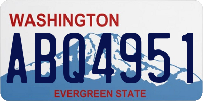 WA license plate ABQ4951