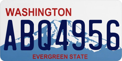 WA license plate ABQ4956