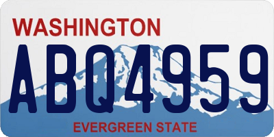 WA license plate ABQ4959