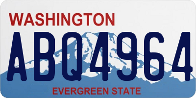 WA license plate ABQ4964