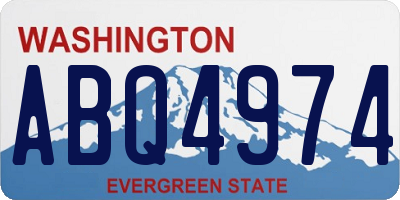 WA license plate ABQ4974