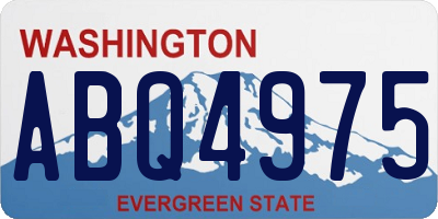 WA license plate ABQ4975