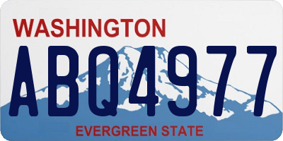 WA license plate ABQ4977