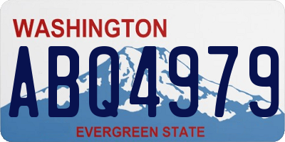 WA license plate ABQ4979