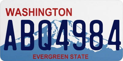 WA license plate ABQ4984
