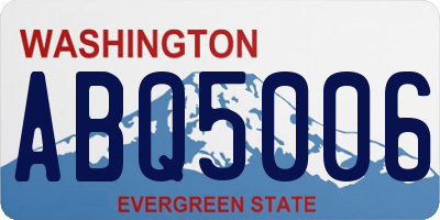 WA license plate ABQ5006