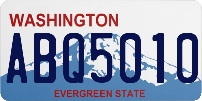 WA license plate ABQ5010