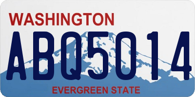 WA license plate ABQ5014