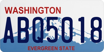 WA license plate ABQ5018