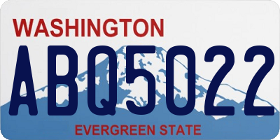 WA license plate ABQ5022