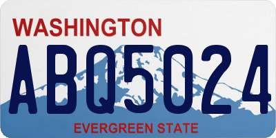 WA license plate ABQ5024