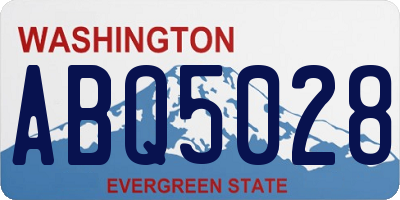WA license plate ABQ5028