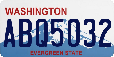 WA license plate ABQ5032