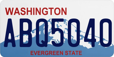 WA license plate ABQ5040