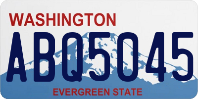 WA license plate ABQ5045
