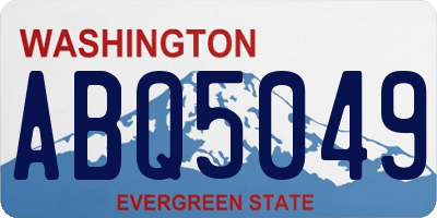WA license plate ABQ5049