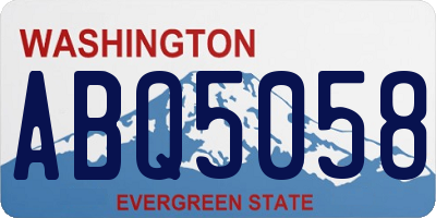 WA license plate ABQ5058