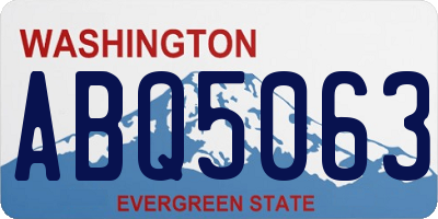 WA license plate ABQ5063