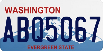 WA license plate ABQ5067
