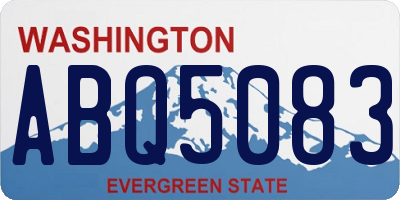 WA license plate ABQ5083