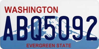 WA license plate ABQ5092