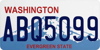 WA license plate ABQ5099