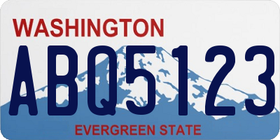 WA license plate ABQ5123