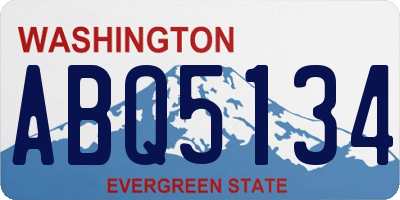 WA license plate ABQ5134