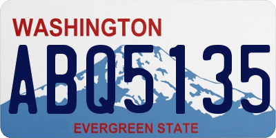 WA license plate ABQ5135