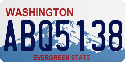 WA license plate ABQ5138