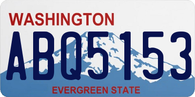 WA license plate ABQ5153