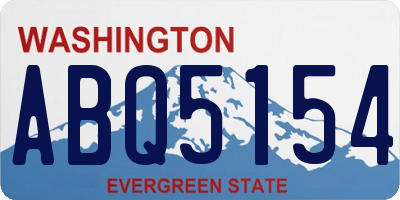 WA license plate ABQ5154
