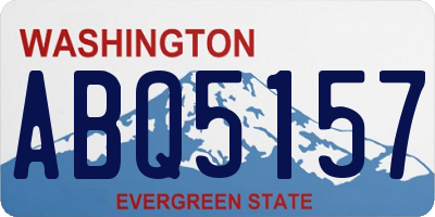 WA license plate ABQ5157