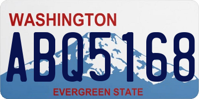 WA license plate ABQ5168