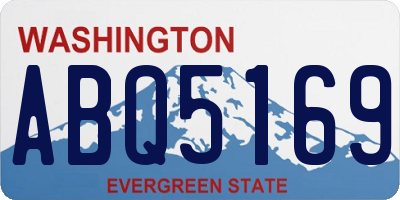 WA license plate ABQ5169
