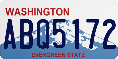 WA license plate ABQ5172