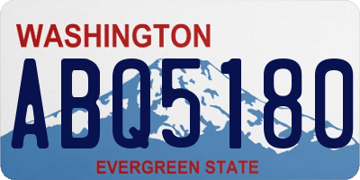 WA license plate ABQ5180
