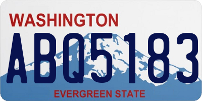 WA license plate ABQ5183