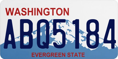WA license plate ABQ5184