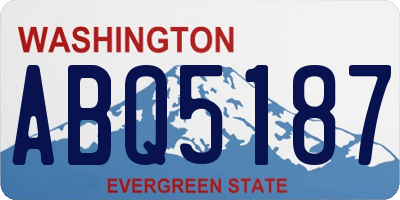 WA license plate ABQ5187
