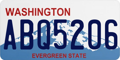 WA license plate ABQ5206